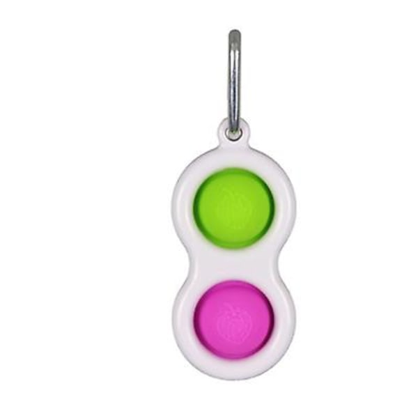 Dekompression silikon leksak push bubbla nyckelring För barn och Adu green+blue+purple