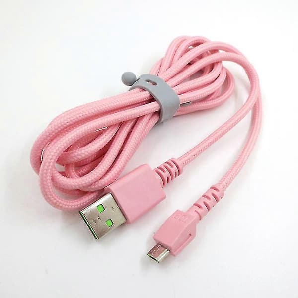 USB-opladerkabel til Razer Basilisk Viper Ultimate Naga V2 Pro trådløs mus Pink