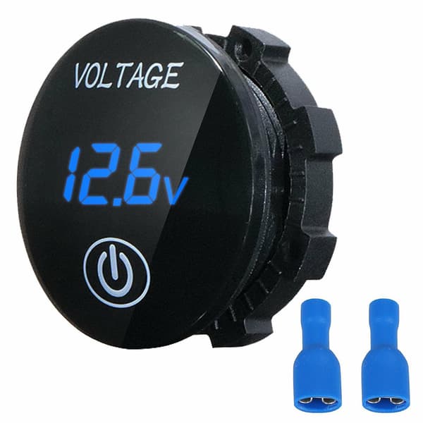 [LCS] Bilvoltmeter Måler Volt Spændingsmåler Display Blue