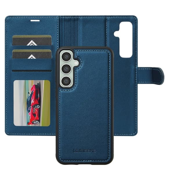 [LCS]LC.IMEEKE L2 Series Samsung Galaxy S25 FE Wallet Case Artificial Leather - Blue