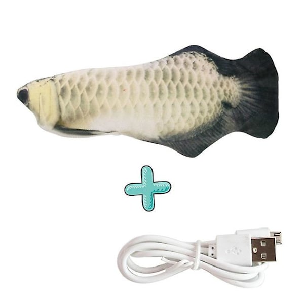 Elektronisk husdjursleksak för katt, elektrisk USB-laddning, simuleringsfiskleksaker för hund katt tugga leka bita tillbehör dropshipping B 31cm