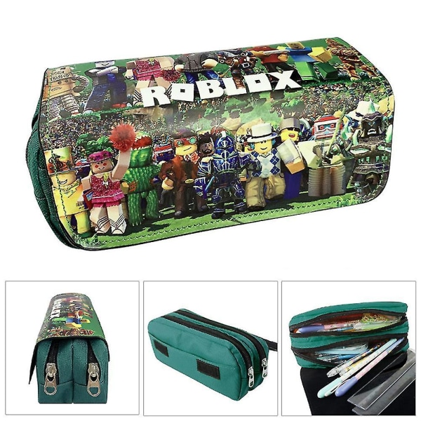 ROBLOX case för barn i dubbla lager med stor kapacitet（Color-3）
