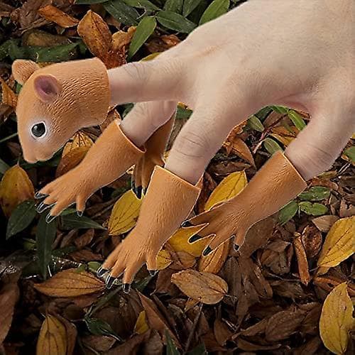 [LCS] Handdocka Djurleksaker för barn Fingerdocka Rekvisita Squirrel