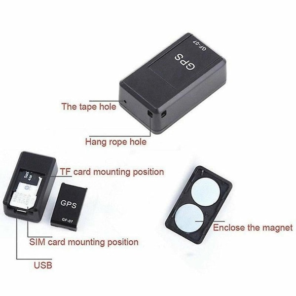 Gsm/gprs Auto Realtidslokalisering Fordonsspårning Anti-förlorad enhet Gf07 Magnetic Mini Car Gps Tracker