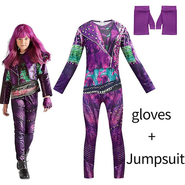 Descendants 3 Audrey Mal Kostym Cosplay Barn Flickor Jumpsuit Maskerad XXL