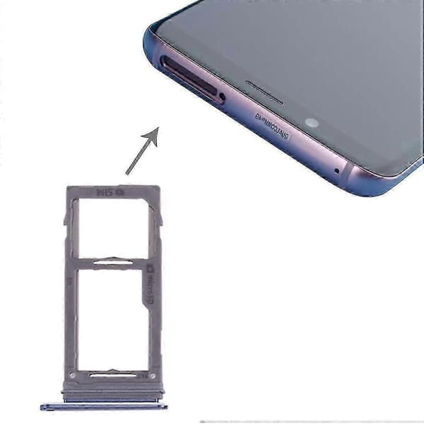 Erstatnings SIM- og Micro SD-kortbakke til Samsung Galaxy S9 Plus/S9 - Holdbart opbevaringstilbehør Blue