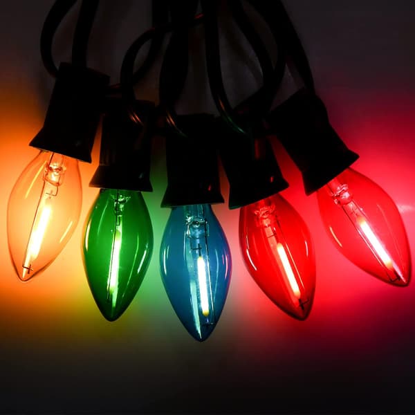 [LCS]Pallerina C7 LED Christmas Lights 25Ft Multi-color Christmas String Clear Multicolor