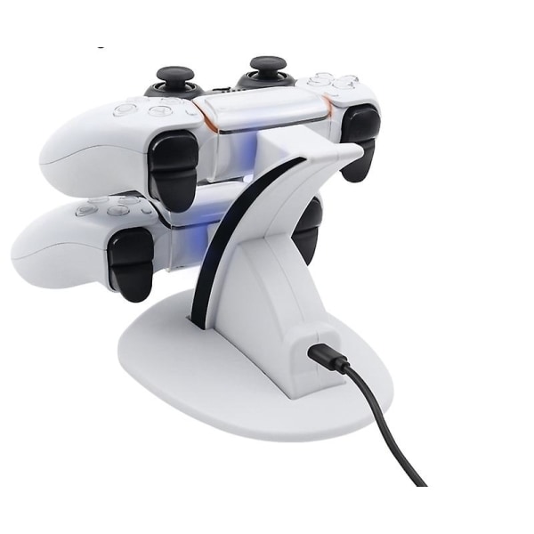Til Ps5 Dobbelt Oplader Dock Trådløs Controller 5v 2a Spil Håndtag Dualsense Opladnings Power Stand Black