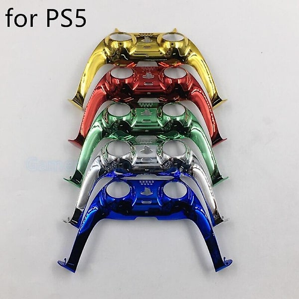 1 stk. elektroplettert gamepad-deksel for PS5, front midtre kontroller erstatning dekorativt skall for Playstation 5 spilltilbehør Dark blue