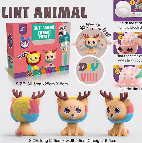 [LCS]Mini fnugdyr plyslegetøj Børnelegetøj Påskeæg gave deer