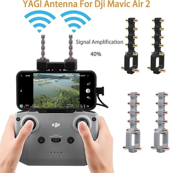 Dji mavic air 2s /min 2 signaalinvahvistin yagi-antenni mavic air 2:lle, laajennettu kantama yagi-antenni signaalinvahvistin drone-tarvikkeet Gray