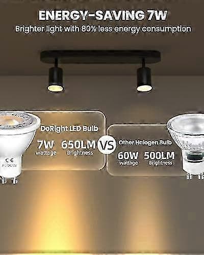 [LCS]7W GU10 LED-lampor Varmvit AC/DC 12V Spotlight 650lm 50W 70W MR16 Halogenmotsvarighet 3000K