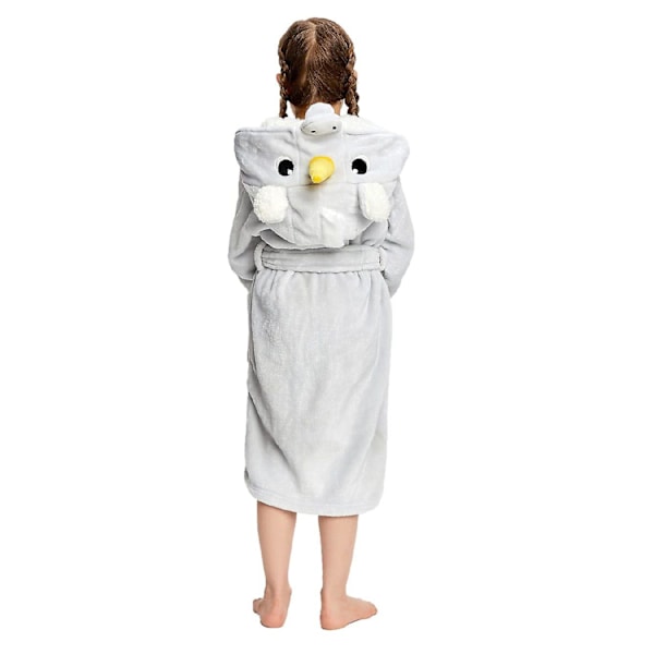 Reedca Piger Enhjørning Morgenkåbe Blød Hætte Badekåbe Nattøj Loungewear Gaver Til Piger Småbørn Børn Sherpa Grå Enhjørning 3-4 Years