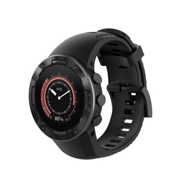 Pehmeä silikonihihna Suunto 5 22,5mm - Musta