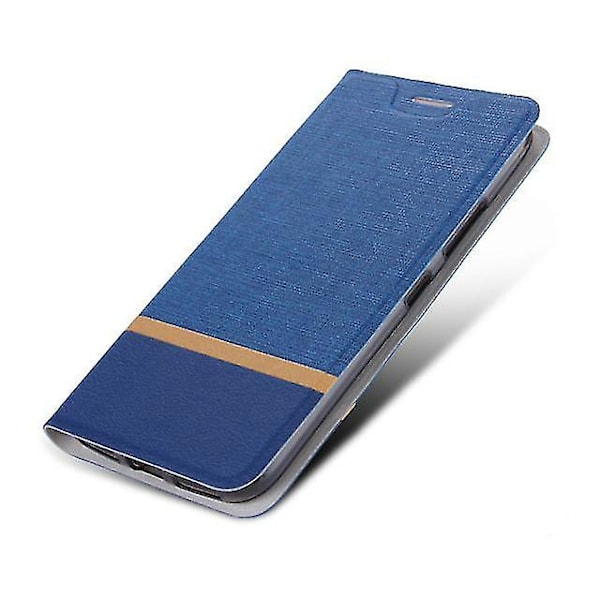Skyddande PU Folio Skal Fodral Kompatibelt med Zenfone 3s Max ZC521TL Blå