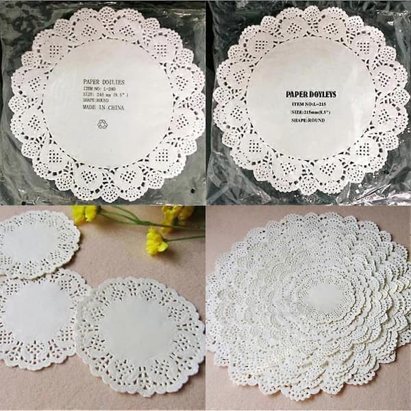 [LCS]100 stk. runde papirblondebrikker Kakeunderlag Fest Bryllup Bake dekorasjon 3.5inch