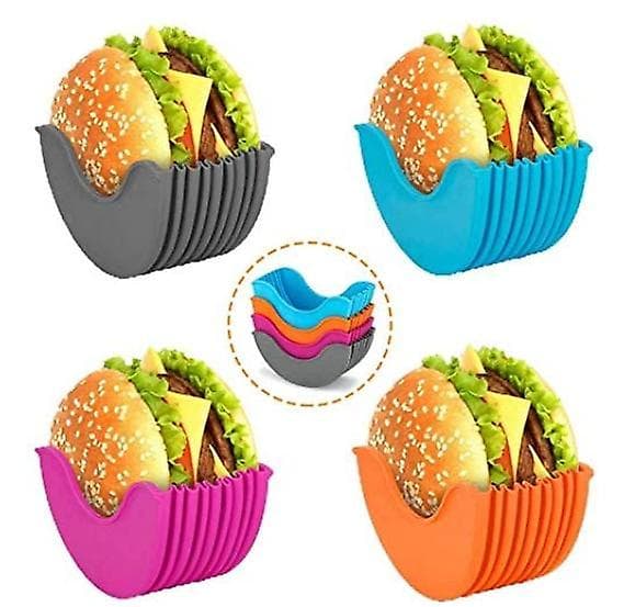[LCS] Hamburgerboller Fast Kasse, 4 Farver Justerbar Hamburgerholder blue