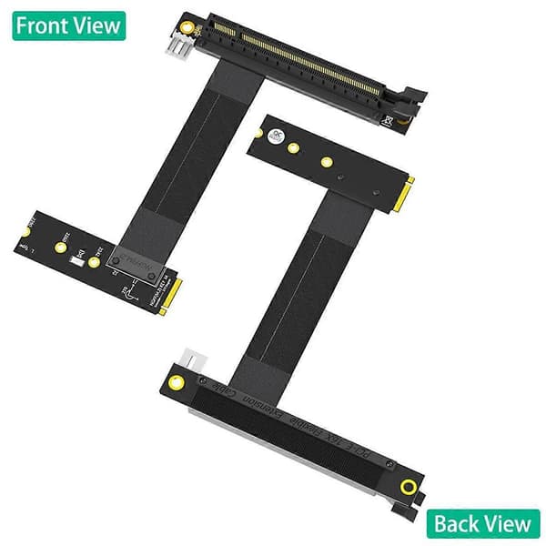 [LCS]Riser-kabel M.2 NVME til PCIE X16-adapter Grafisk forlængerkabel 90 grader PCI Express 3.0 16X til M-nøgle Riser-kabel A Black