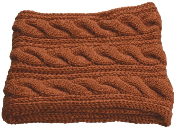 [LCS] Kvinders tykke ribstrikkede vinter-infinity-cirkeltørklæde Brown