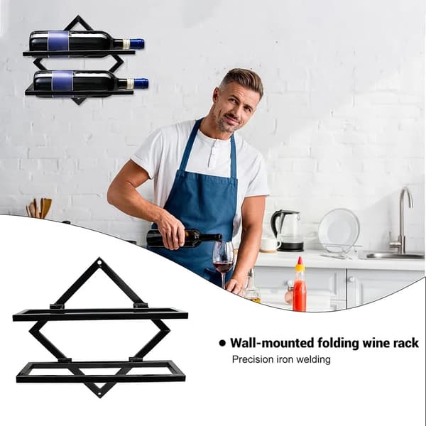 [LCS] Wine Rack Holder Hanging Rack Organizer, Wine Rack Red Wine Rack for Home Kitchen Bar Display Decor, (Style: Style2;)