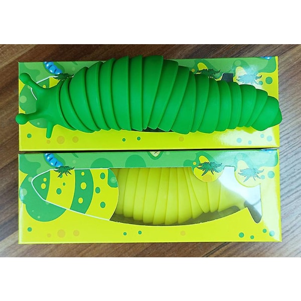 Artikulerad Stretch Snigel Fidget Leksak, Sensoriska Leksaker green