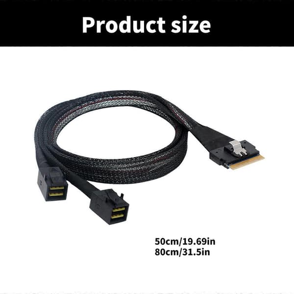 [LCS]SFF-8654 8i og 2 SFF-8643 grensesnitt tilkoblingskabel Rask Stabil Dataoverføringskabel 50/80cm 0.5m