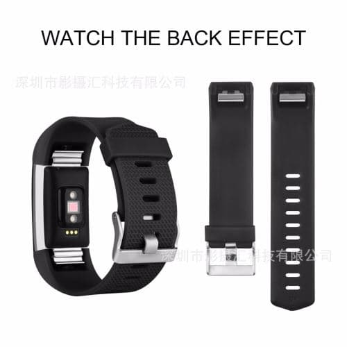 [LCS] Udskiftelig justerbar rem til Fitbit Charge 2 140mm-170mm Sort