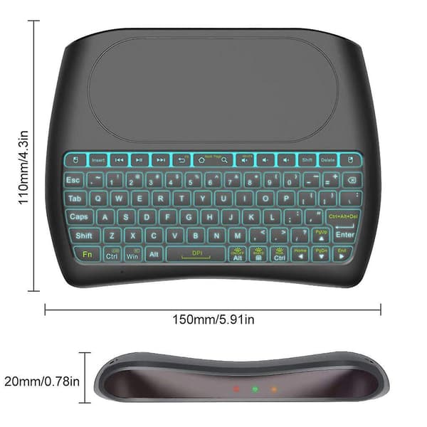 [LCS]Qwert Mini Trådlöst Resedatortangentbord Bluetooth-kompatibelt med iPad Pro 2020 8:e 7:e 6:e Tangentbord