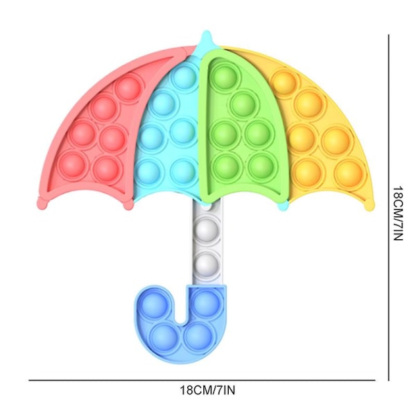 Push Pop Bubbla Fidget Sensorisk Leksak Stresslindring För Hemma Skola Och Kontor För Barn Vuxen Umbrella