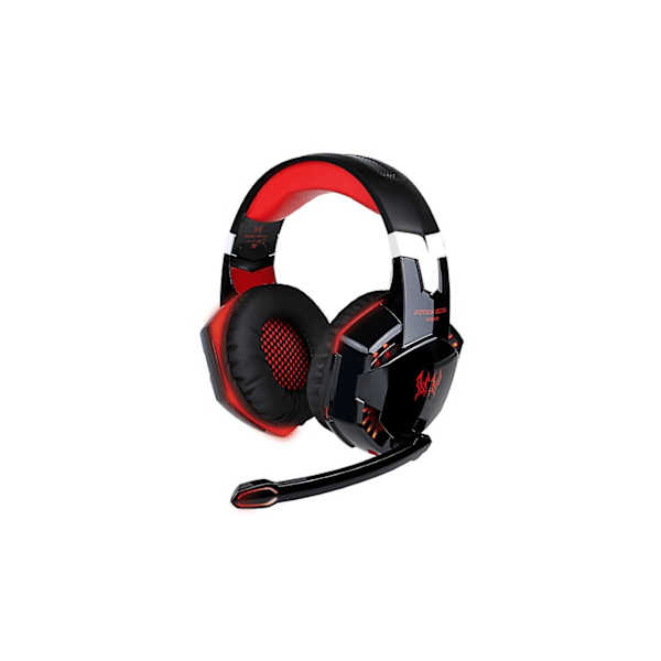 G2000 3,5 mm:n pelikuulokkeet MIC LED -kuulokkeet, jotka ovat yhteensopivat PC-tietokoneiden, kannettavien tietokoneiden, PS4:n ja PS5:n kanssa red
