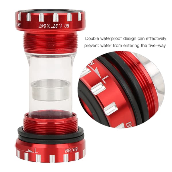 [LCS] Integrated Hollow Bottom Bracket for Mountain Bikes with Press-Fit Bearings, Red