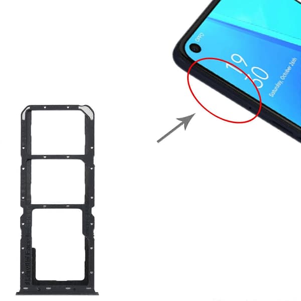 OPPO A52 4G SIM-korttikelkka + Micro SD -korttikelkka Black