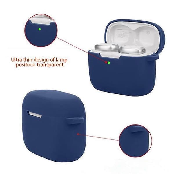 Kompatibelt silikonfodral för Edifier NeoDots med anti-förlorad spänne Bluetooth-hörlurar skyddshylsa White