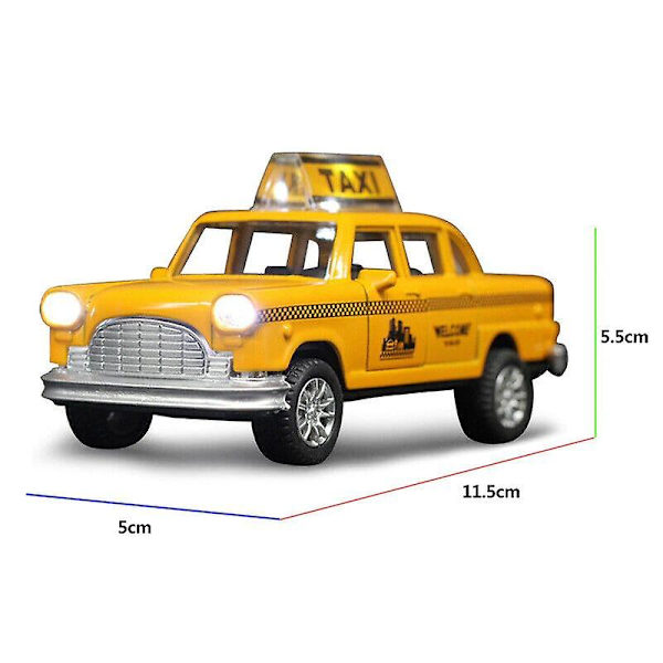 Simulaatio Keltainen Taksi Auto Ajoneuvo Metalliseos Leluauto
