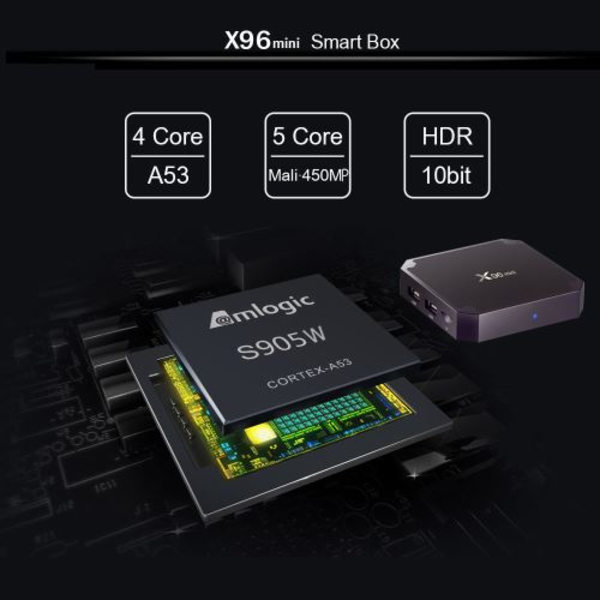TV Box X96mini Android TV Box Digitaalinen Soitin Amlogic S905W Tuki