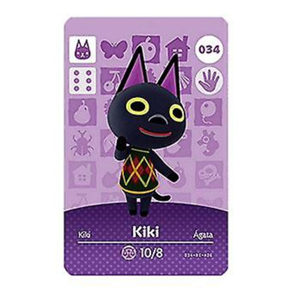 NFC-pelikortti Animal Crossing -peliin, yhteensopiva Wii U:n kanssa - 034 Kiki