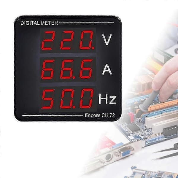 [LCS]Uppgraderad spänningsströmmätare Amperemeter Voltmeter Frekvens AC50-500V 1-120A