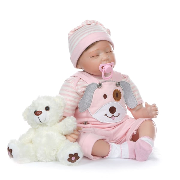 55Cm bebe realistic reborn tvilling baby docka sovande/vaken livlik