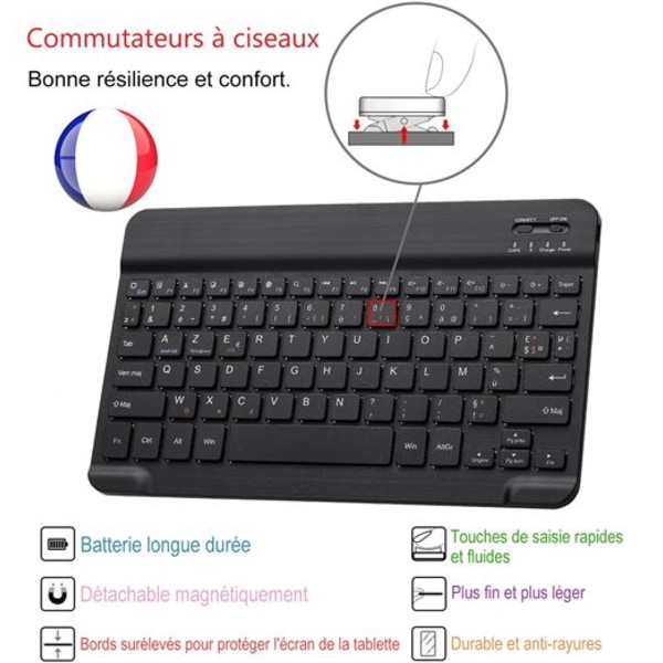 HSMY Case med franskt AZERTY Bluetooth tangentbord för Huawei Matep