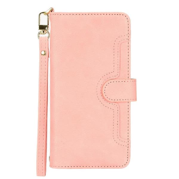 Til Sony Xperia 10 III Litchi tekstur lynlås læder telefonetui Pink