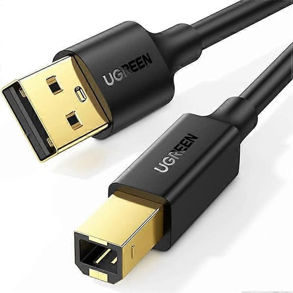 UGREEN 1,5 m Plug and Play USB 2.0 Printerkabel Kompatibel med HP Canon Epson USB Type B Han til A Han Kabel As Shown