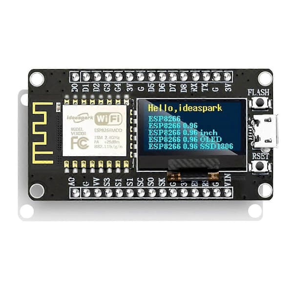[LCS]Nodemcu Esp8266 udviklingskort med 0,96 tommer Oled-skærm Ch340 Esp-12e Wifi-modul -usb til mikrofon