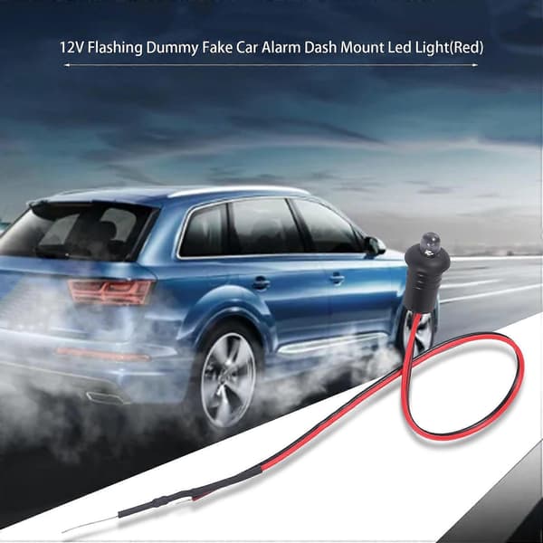 [LCS]12V Blinkende Dummy Bilalarm Dash Mount Led Lys (Rød) black   red