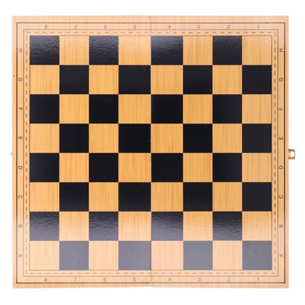 Set schackset i trä 40 x 40 x 2,6 cm