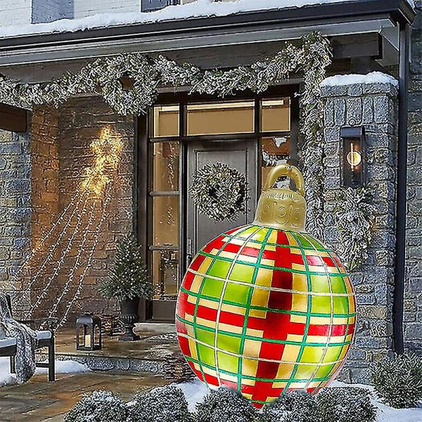 Stor Jul PVC Uppblåsbar Dekorerad Boll, Jul Uppblåsbar Utomhus C
