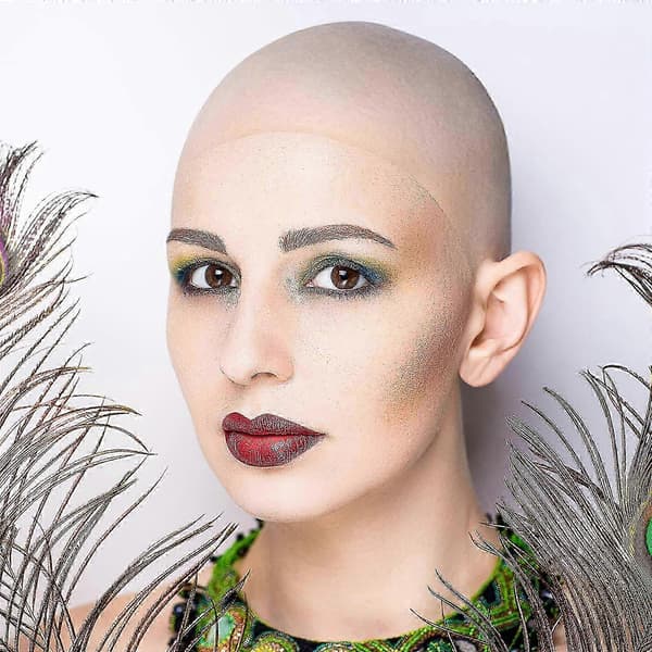 Latex Skaldet Hætte Makeup Tilbehør til Cosplay Brug 2 Stk Holdbare Beige Hætter