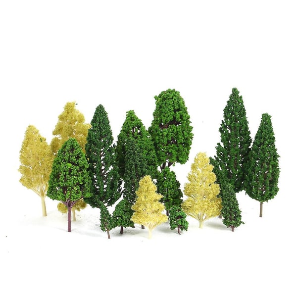 Pakke med 27 stk. Modeltræer Landskab Layout Togbane Diorama L