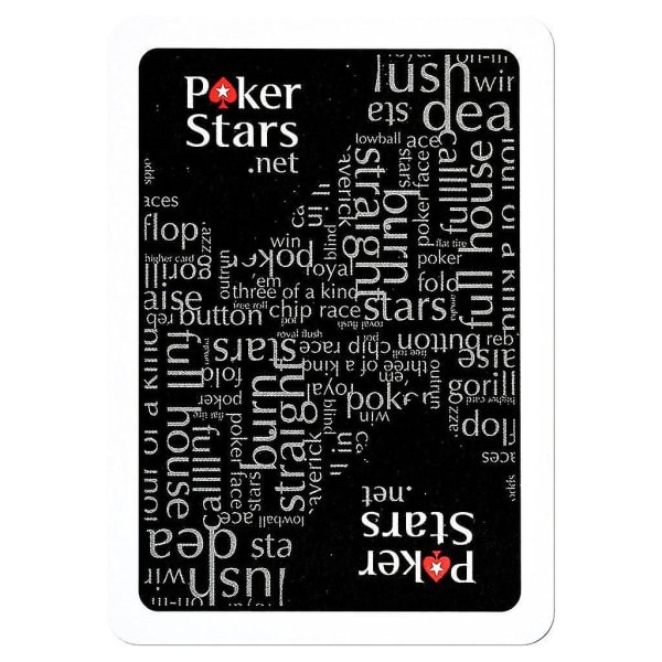 Svart, PokerStars spelkort-100% plast-svart