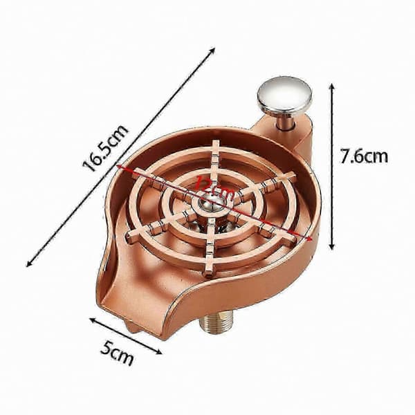 Multifunktionel vaskeskylle til kopper og glas med haneintegration Rose Gold