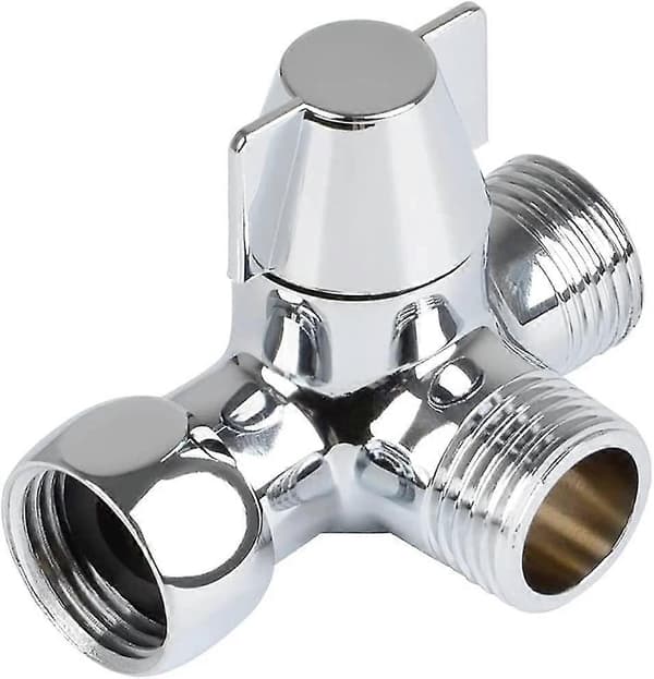 Xh 2024 Massiv Messing 3-vejs Ventil, 3-vejs Omskifterventil, 3-vejs Bruseomskifterventil, G1/2\" T-adapter